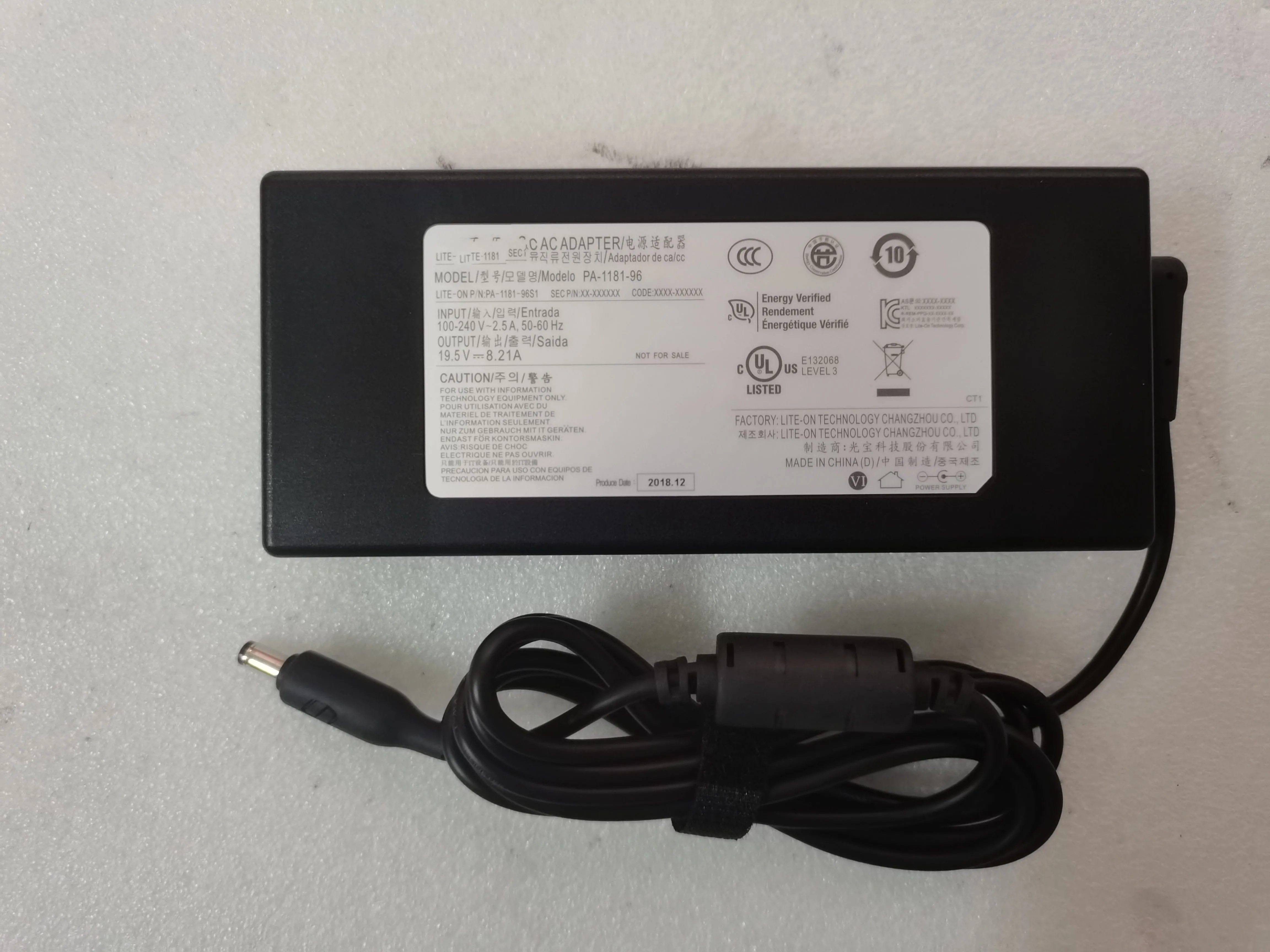 OEM 160W 19.5V 8.21A 5.5mm*2.5mm AC Adapter PA-1181-96 PA-1181-96S1 AD-16019A For Samsung Odyssey Z NP850XAC-X01US Notebook