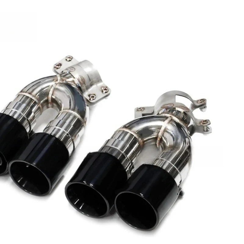 Applicle to modified exhaust pipe four black standard carbon fiber tail throat