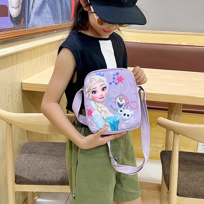 Disney Frozen Shoulder Bags Girl Cartoon Crossbody Bag Disney Princess Elsa Coin Purse messenger bag Anime bag Kids Toy Gifts