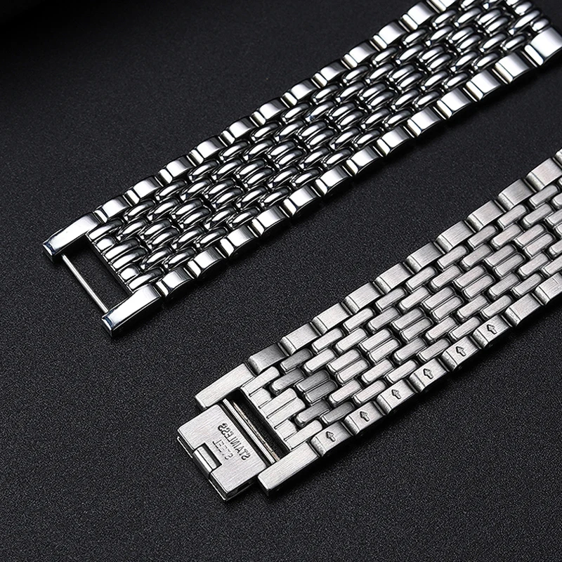 19mm 21mm Solid Fine Steel Watch Chain For Tissot 1853 Everytime T109.610 T109.407 T109210A Metal watch strap Men's wristband