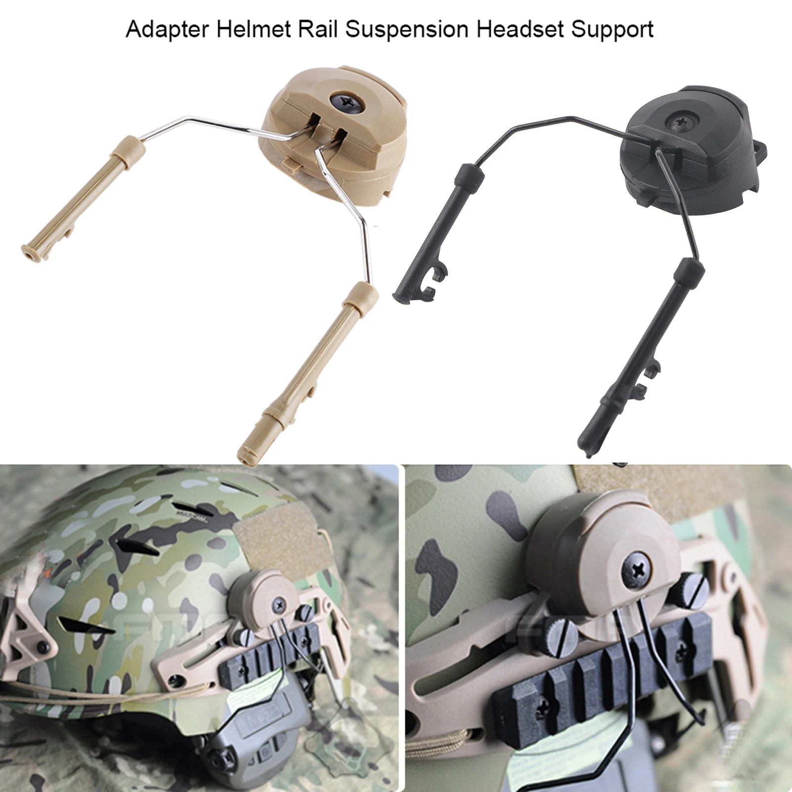 

Комплект адаптеров для шлема: крепление для гарнитуры на дуговую направляющую из POM и нержавеющей стали, поддержка шлема, адаптер для шлема, крепление для гарнитуры на направляющую шлема