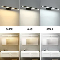 Modern stainless steel Acrylic L40cm L50cm L60cm L70cm L90cm Led Mirror Light Home Club KTV bathroom inside wall light