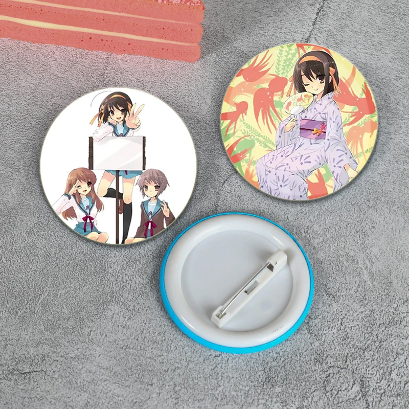 Anime Suzumiya Haruhi The Apothecary Diaries Brooches Cartoon Lapel Pins Cosplay Badges Backpack Clothes Jewelry Accessories