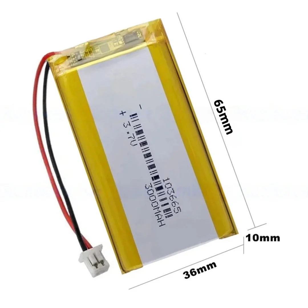3000Mah PL103665 Lithium Li Polymer 3.7V Lipo Battery for Heltec T114 V2 LoRa 32 V3 Dev-board LoRa Node