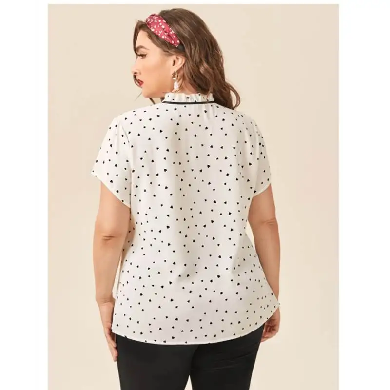 플러스 사이즈 여성 여름 티셔츠 L4XL 여성 블라우스 탑 트렌디 플러스 사이즈 의류 캐주얼 편안한 플러스 사이즈 드레스