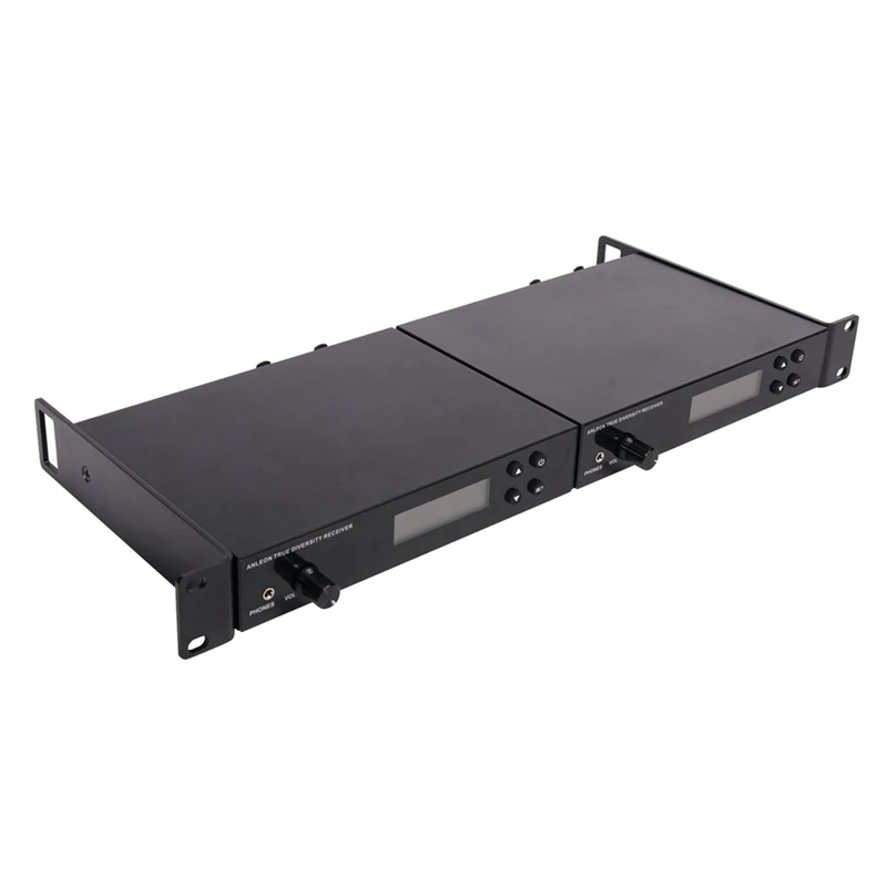 A16R-Rackmount Rack Marco de metal para sistema con micrófono inalámbrico Soporte de retorno de oreja inalámbrico Rack negro