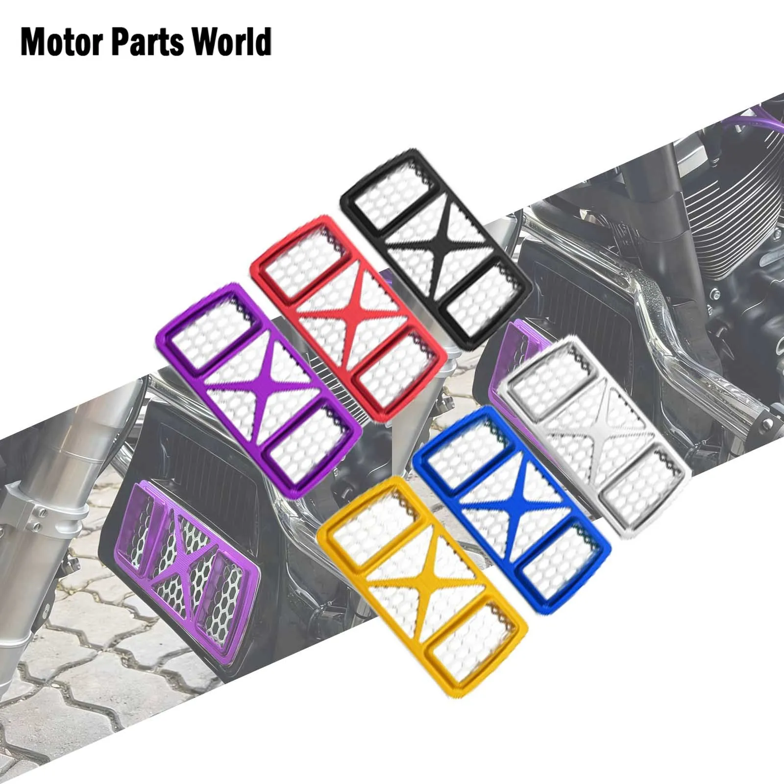 

Motorcycle Oil Cooler Grill Cover Radiator Guard For Harley Touring Road King Street Electra Glide Ultra Limited FLH 2023.5-2025