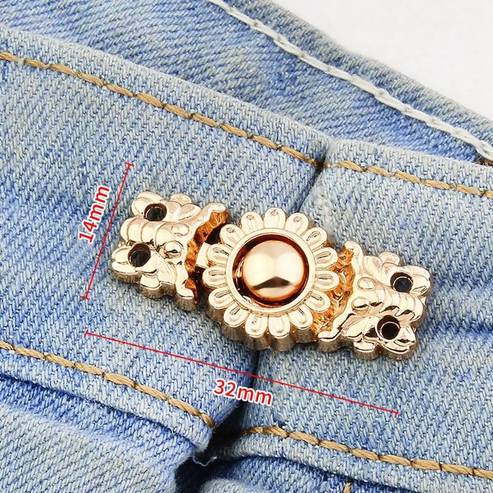 

Clothing Accessories Waist Closing Button Metal Pins Removable Tighten Waist Button Detachable Jeans Ornaments Waist Clip Women