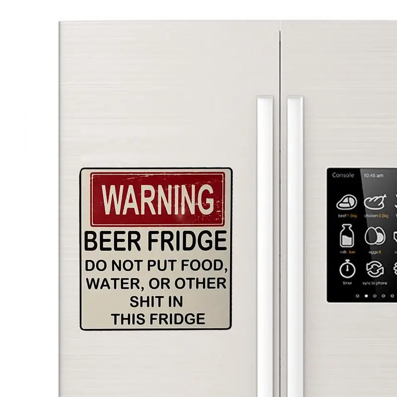 Beer Fridge Magnet Funny Magnetic Warning Sign Do Not Place Food Or Other Contaminants In This Fridge Car Table Decals