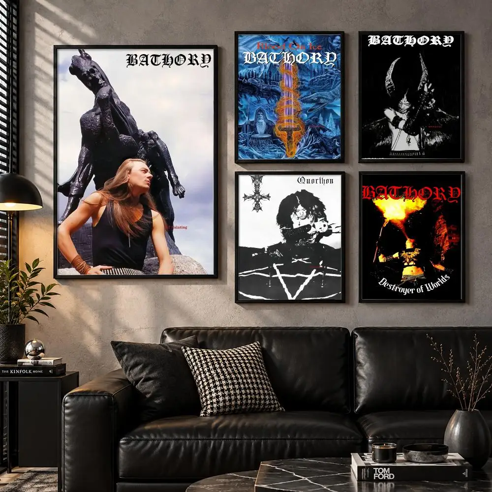B-Bathory Quorthon Poster Wall Art Sticker For Living Room Bedroom Bar Home Decor Mural Painting Decoration