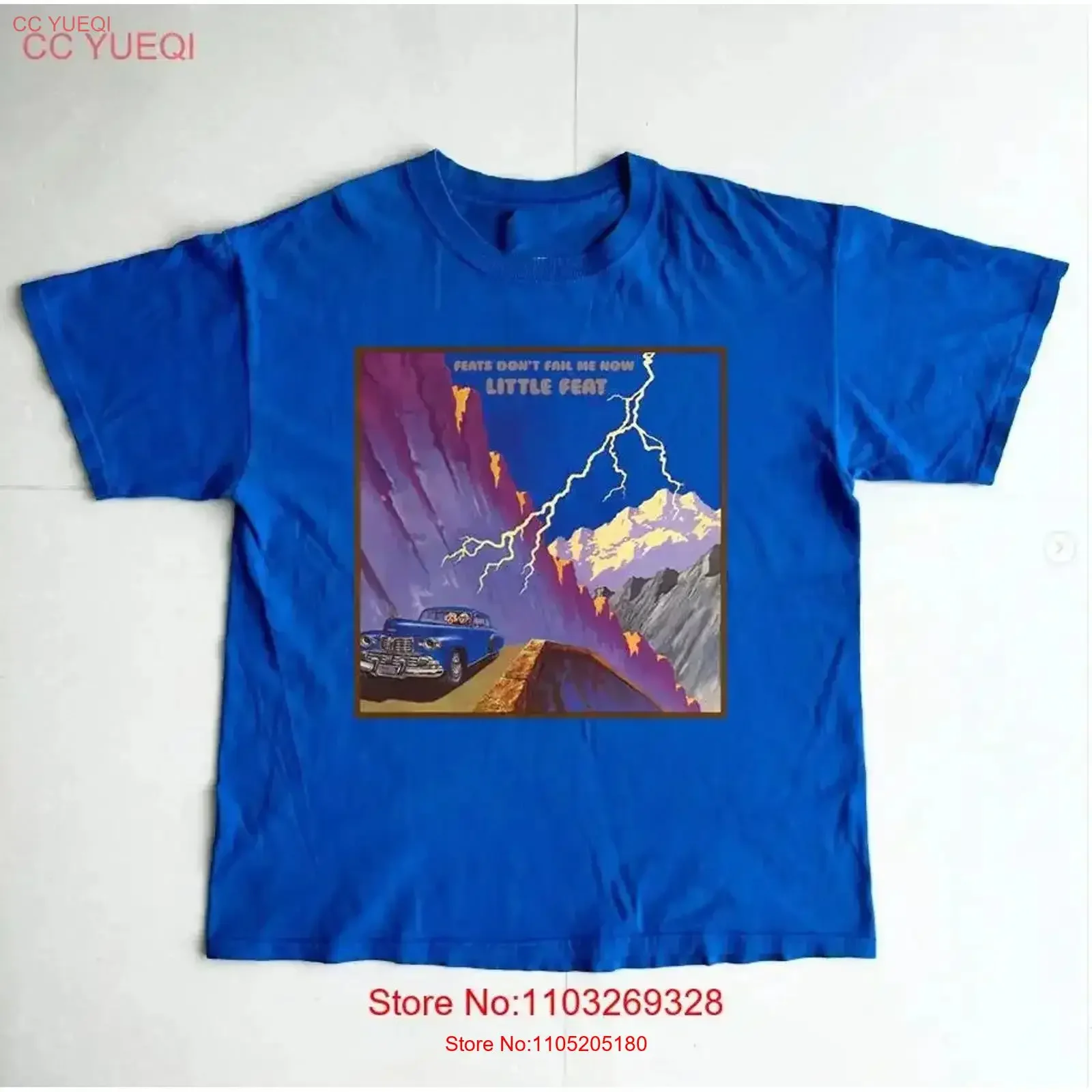Little Feat band Feats Don't Fail Me Now Blue T Shirt Size S 5XL vintage Washed Slightly fashion designer clothes Stylish