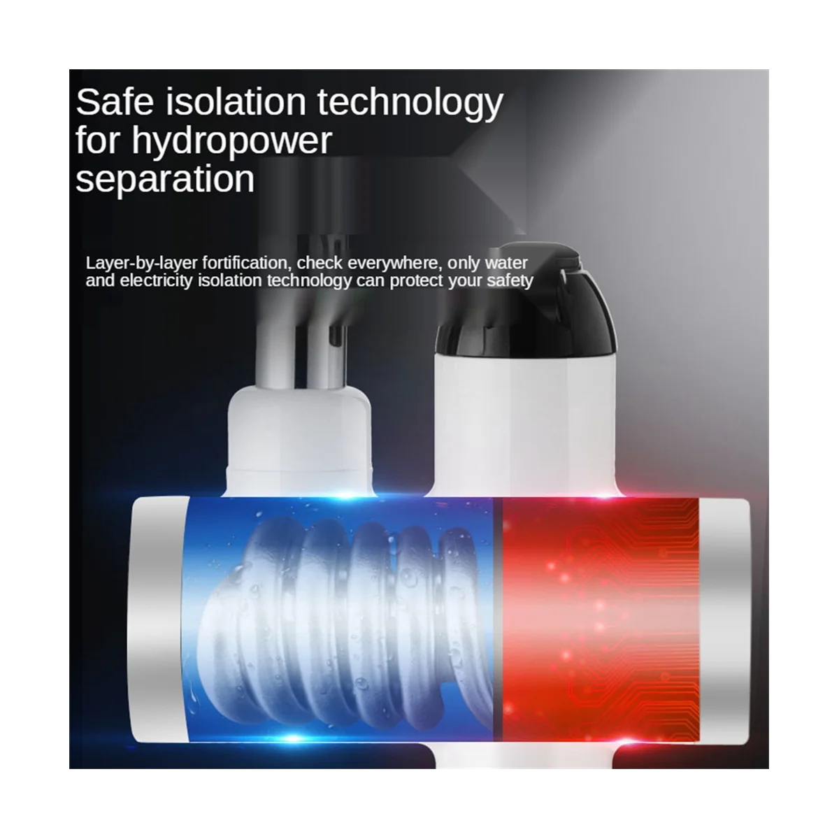 Scaldabagno istantaneo Cucina elettrica Rubinetto dell'acqua calda Rubinetto del riscaldatore Rubinetto del riscaldamento freddo Scaldabagno senza serbatoio Spina europea