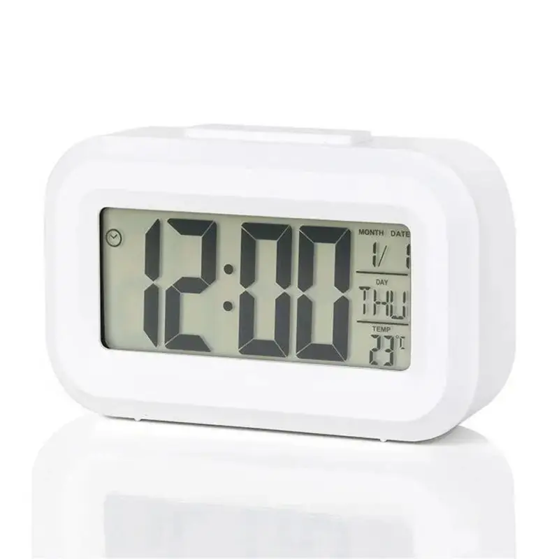 Mini Music Digital Alarm Clock Backlight Snooze Mute Calendar Desktop Alaways On Table Clocks Temperature Electronic LED Clocks