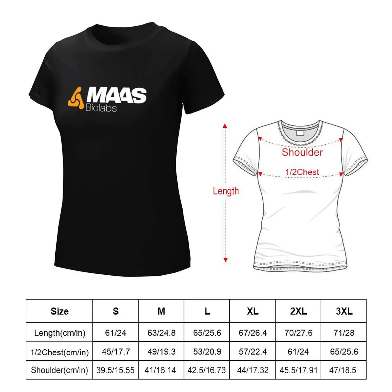 MAAS Biolabs Corporate Logo - White T-Shirt plus size tops cute clothes tshirts woman