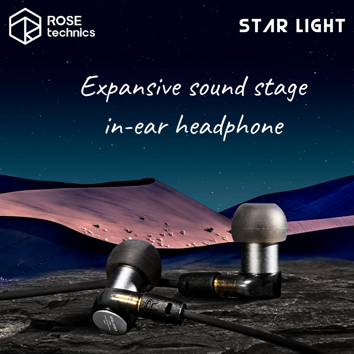 

ROSESELSA Star Light Small earbuds/Expansive sound stage in-ear HiFi stereo headphones/6mm LCP/ergonomic design/CNC/EQ