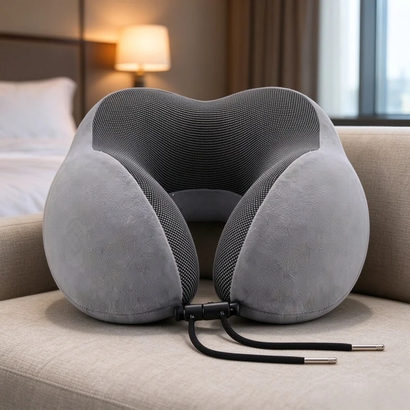 U Shaped Memory Foam Neck Pillow Travel Cervical Support Cushion for Airplane Car Sleeping