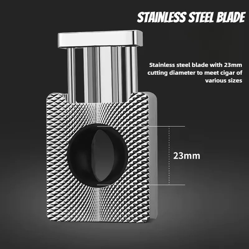 

Metal 1Pc Cigar Shears V‑Spring Sharp Portable Design Business Travel Cigar Smokers Luxury High-End Gift