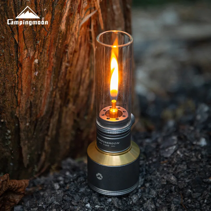 Campingmoon T-1D15 Gaslampen-Set Tragbare Kleine Glasröhren-Laterne Leeres Tank-Set in Box – Detail 3