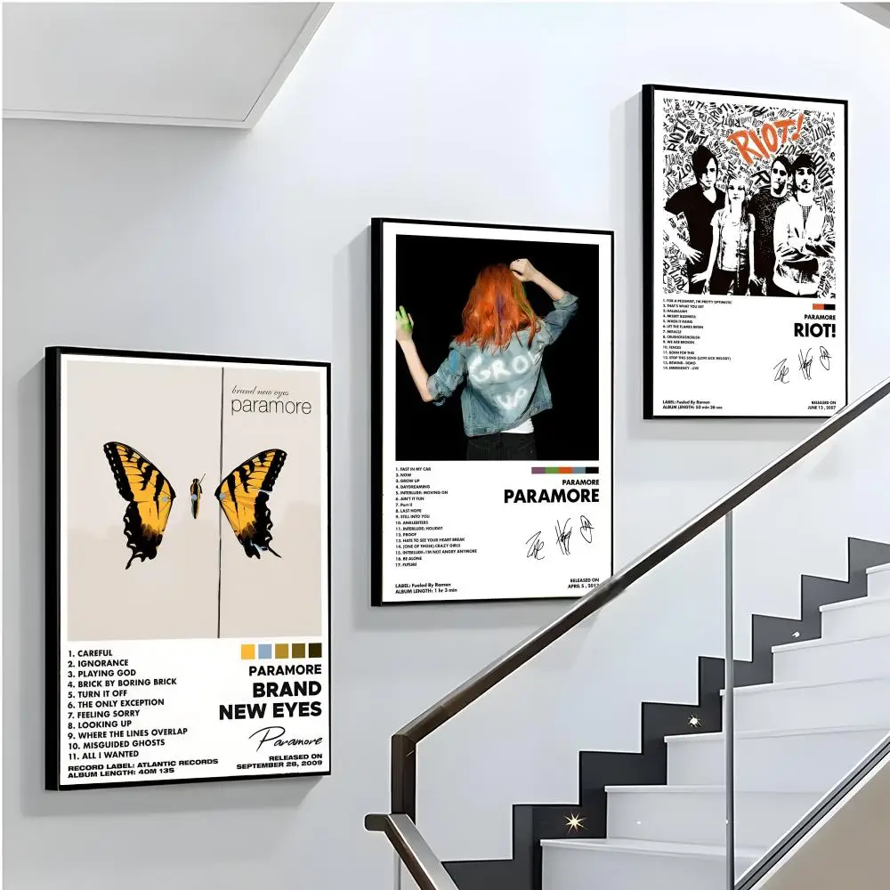 P-Paramore Album Poster Stickers Painting Self-Adhesive Wall Decals Mural HD Decor for Bedroom Living Room Home Gift