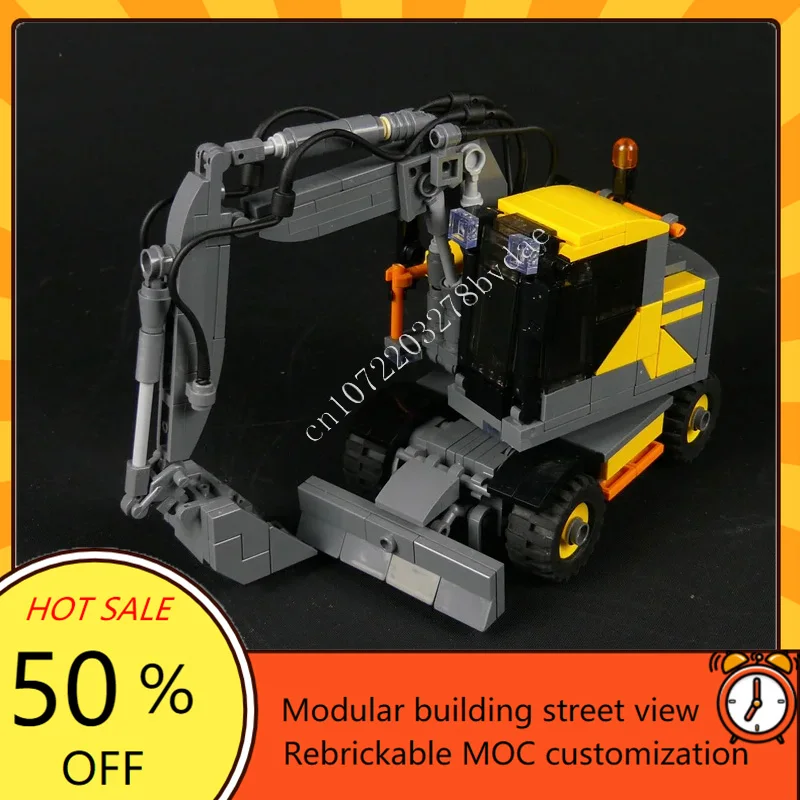 481PCS MOC Auto EWR150e Bagger Modell Gepanzerte Auto Modell Bausteine Ziegel Architektur DIY Bildung Montage Spielzeug Geschenke