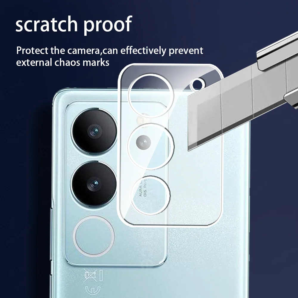 1-2Pcs 3D Curved Clear Tempered Glass Camera Protector For Vivo V29 Pro Rear Lens Case Cover VivoV29 VivoV29Pro V29Pro V 29 5G