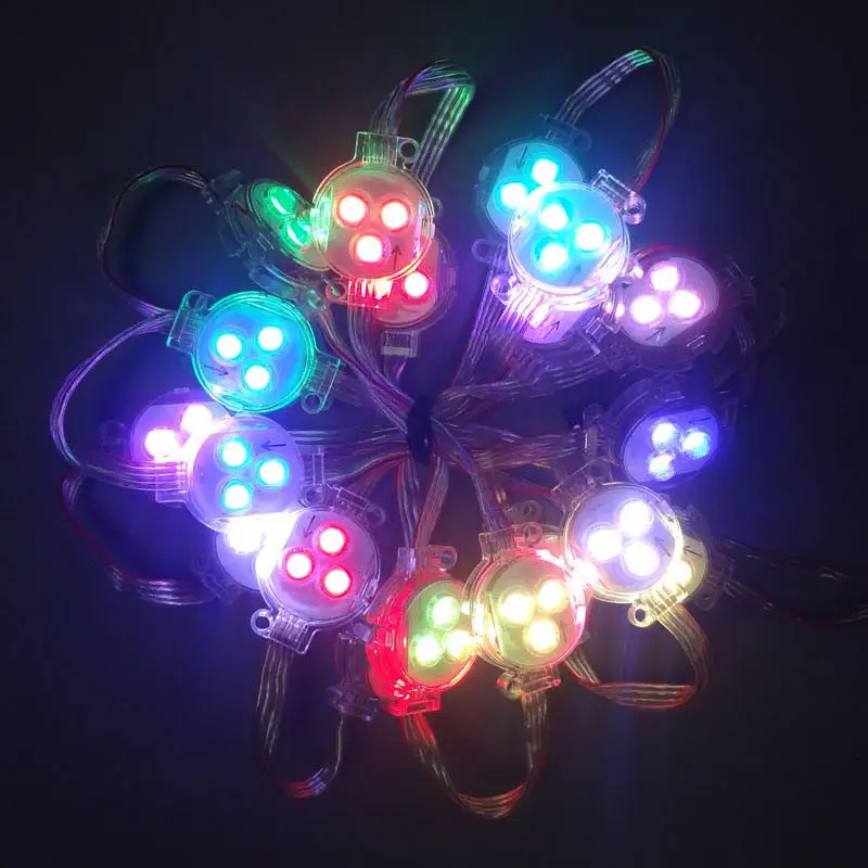 Imagem -02 - Módulos de Luz Led Pixel ao ar Livre Decoração Publicitária Cor Cheia Ip68 Impermeável dc 12v Ws2811 String Ws2811ic 30 mm 500 Pcs