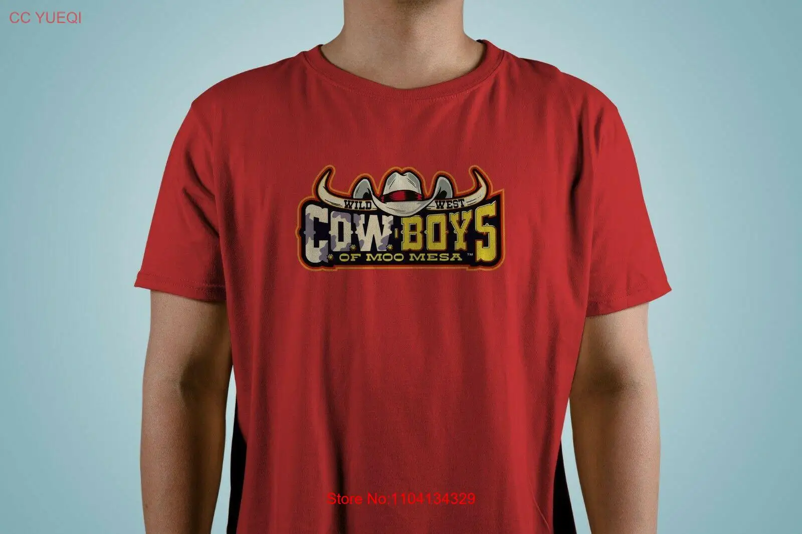 تي شيرت Wild West Cowboys Of Moo Mesa تي شيرت Hasbro R E Bee Logo Cow Boys بأكمام طويلة أو قصيرة