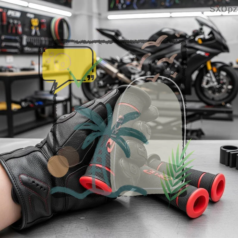 Handle Grip Rubber Universal Motorcycle Handlebar Grips, Non-Slip Texture for Street Dirt Bike Off Road