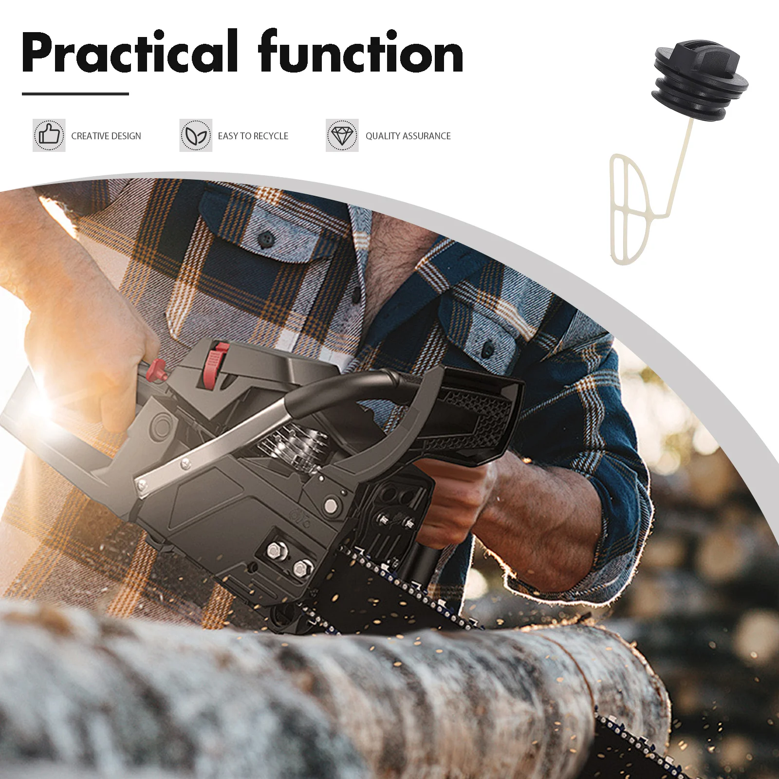 10 قطعة بالمنشار خزان الوقود خزان النفط استبدال لجزازة العشب غطاء الغاز الوقود يمكن غطاء ملحقات المنشار دائم