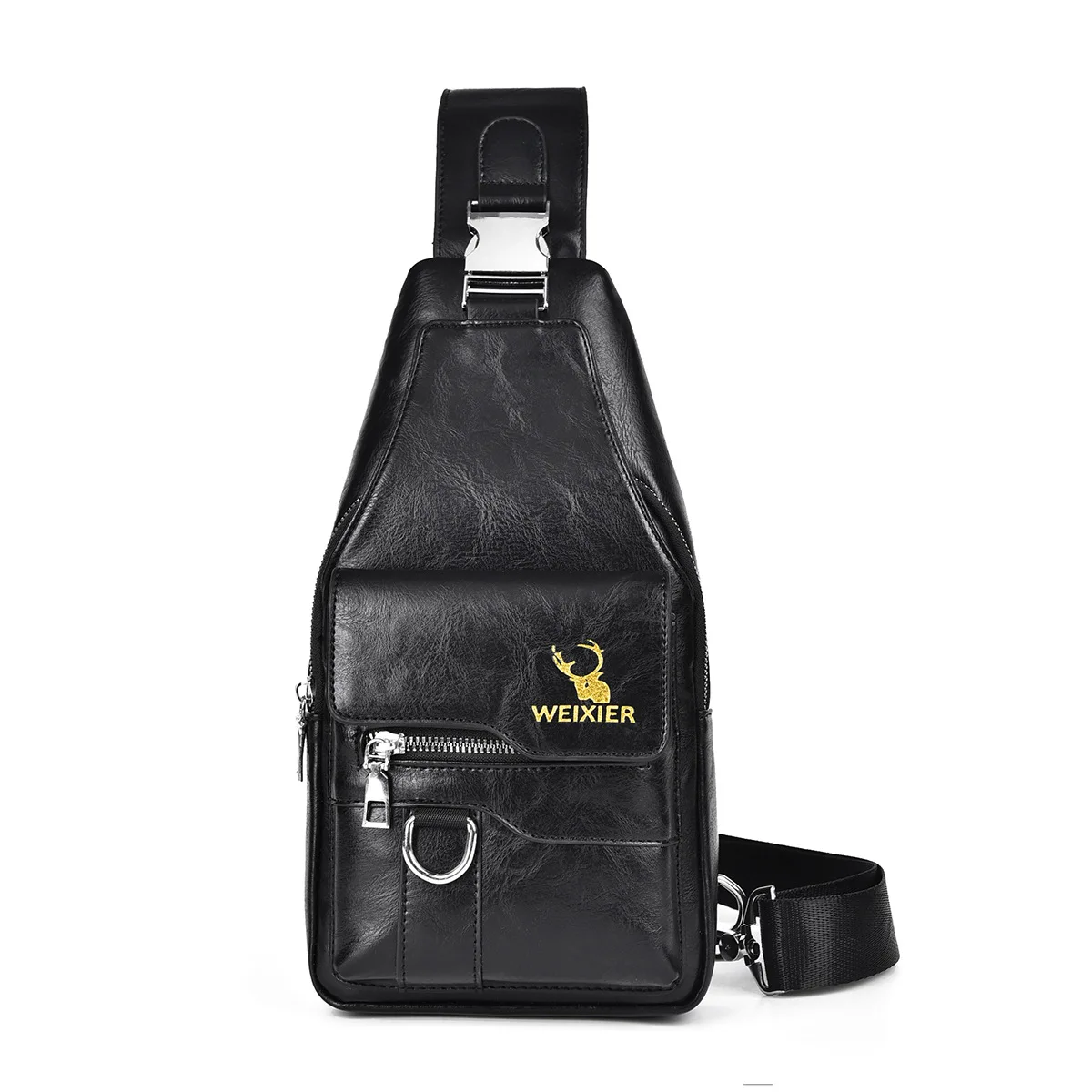Classic Retro Men's Versatile Single Shoulder Bag Waterproof Street Pack Phone Crossbody Bag Work Travel Big Capacity Waist Bags