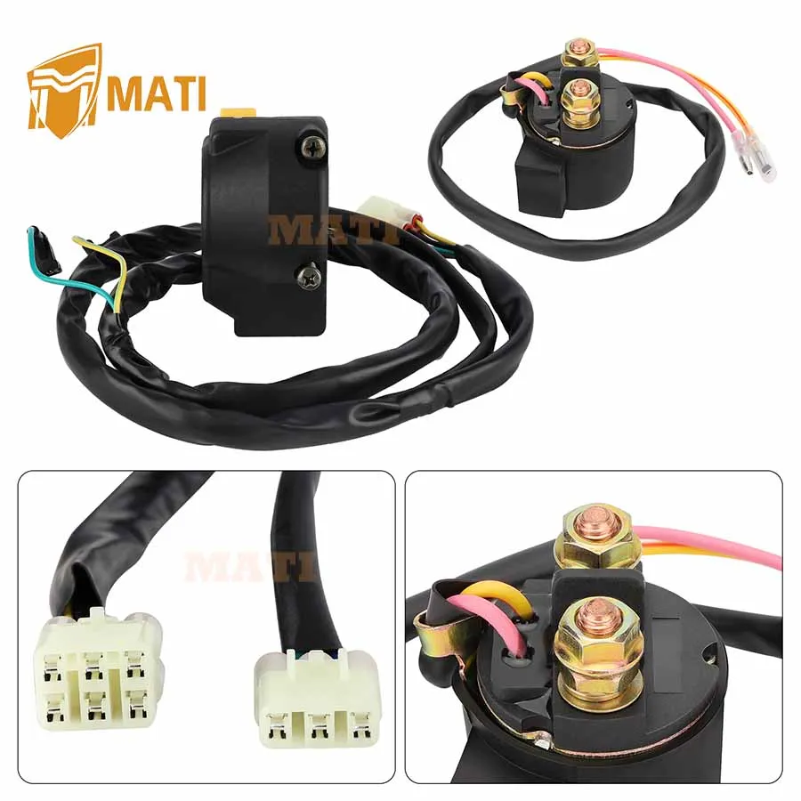 M MATI Handlebar & Starter Relay Switch for Honda TRX400EX 400EX Sportrax 2005 2006 2007 35200-HN1-A41 35850-HM3-000