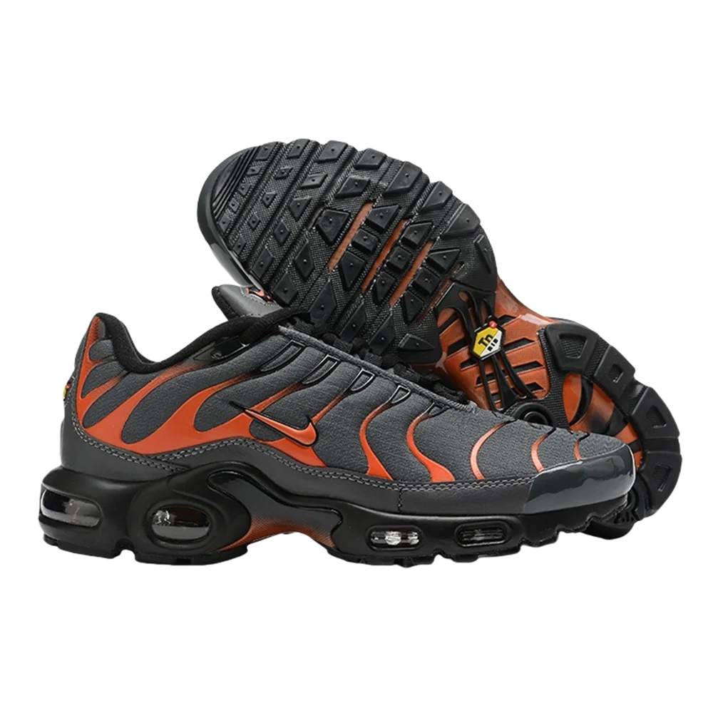 

Nike Classic Air Max Plus Мужские модные универсальные противоскользящие износостойкие спортивные кроссовки темно-черный серый оранжевый FB3358-001