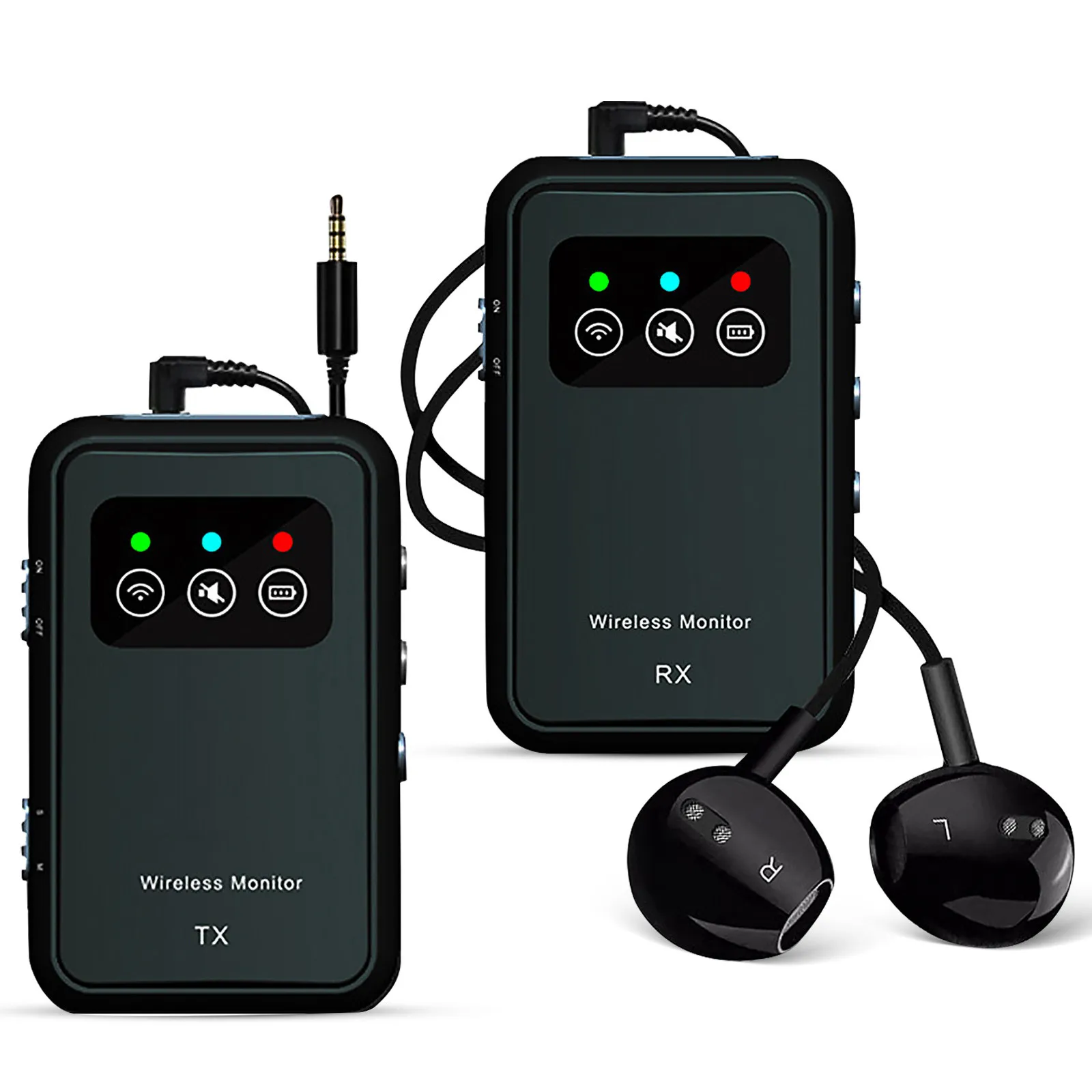 

1Set Wireless in Ear Monitor System Professional Low Latency Stereo Mono Transmitter Receiver for Live Performance Studio Band