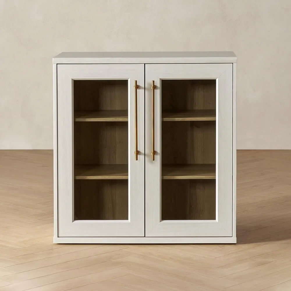 

Blake Storage Cabinet, Small Modular Accent Display Sideboard Buffet Cabinet with Storage, Media Console Credenza, for Kitchen