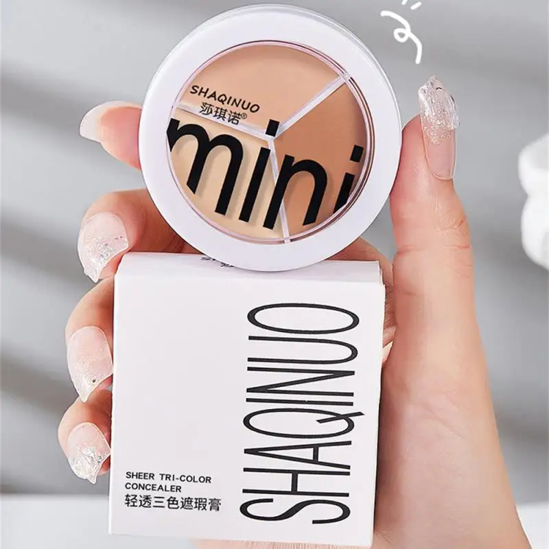 Foundation Concealer Cream Waterproof Modify Skin Tone Soft Matte Cosmetic 3 Color Concealer Palette Brighten Face Moisturizing