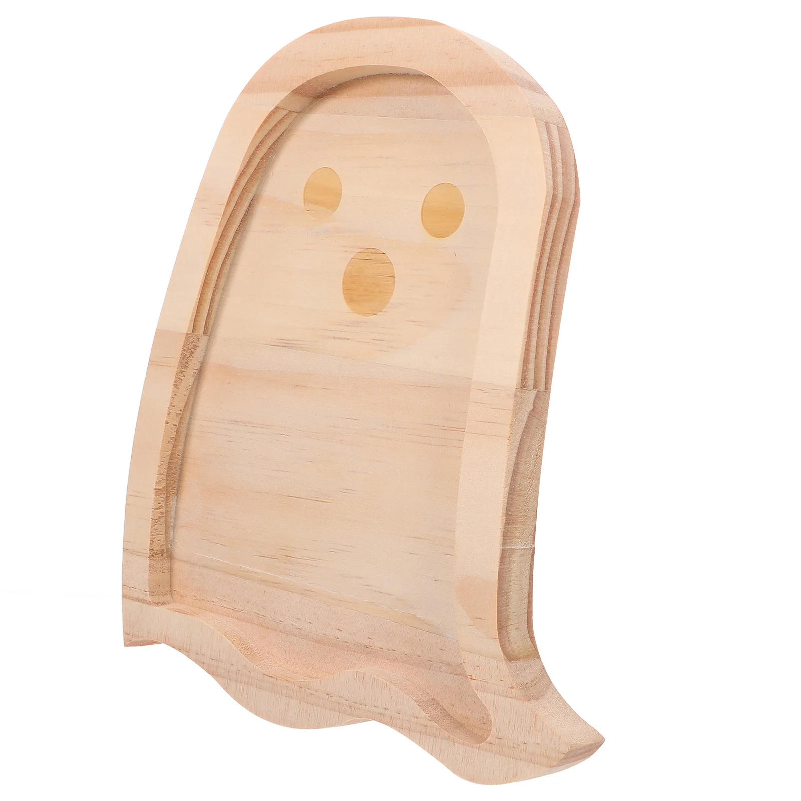 

Halloween Ghost Snack Tray Wooden Serving Platter with Spooky Design Multi Functional Ghost Tray for Food Dessert and Cheese