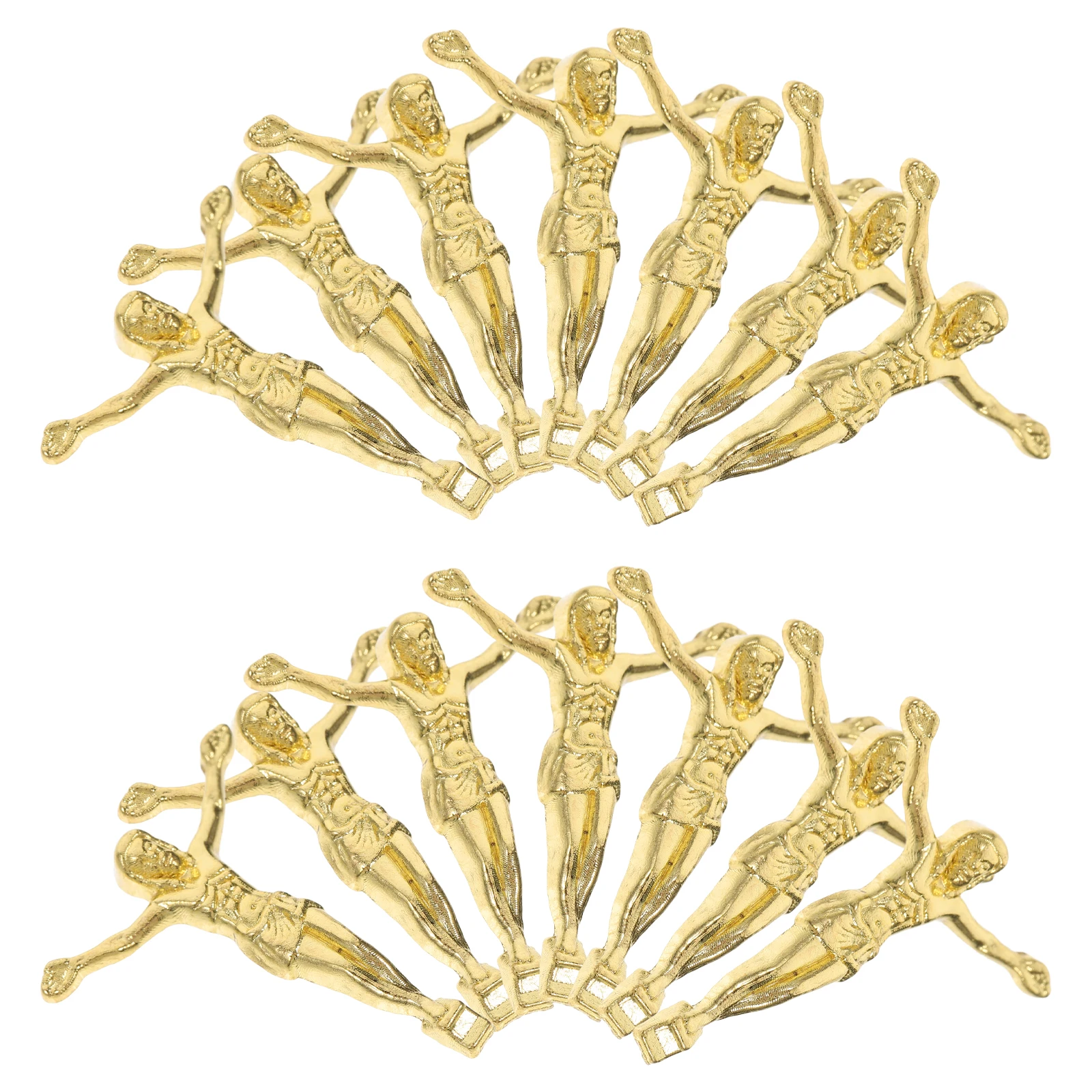 

20 Pcs Cross Pendant Crucifix Crosses Bracelet Christian Necklace Statue Golden