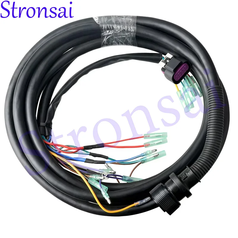 Boat Engine Main Wire Harness For Mercury Outboard Remote Control Box 14P 14 Pins 15FT Replacement Parts