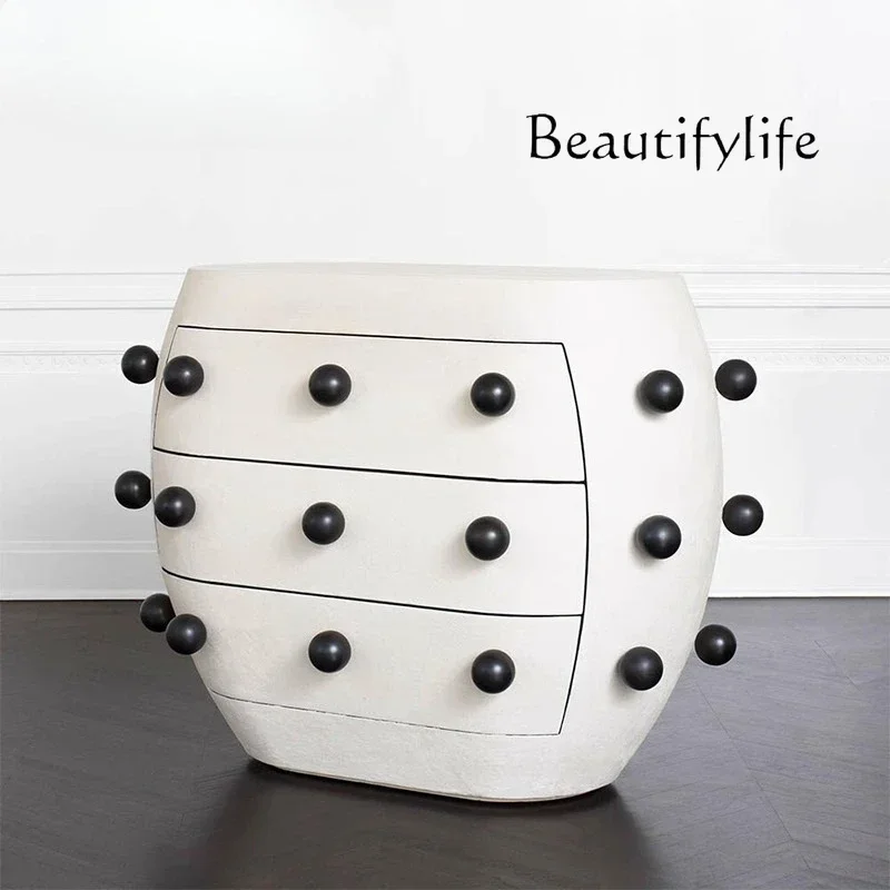 AModern Modern Pearl Bubble Bedside Cabinet Locker Living Room Entrance Dining Side Cabinet