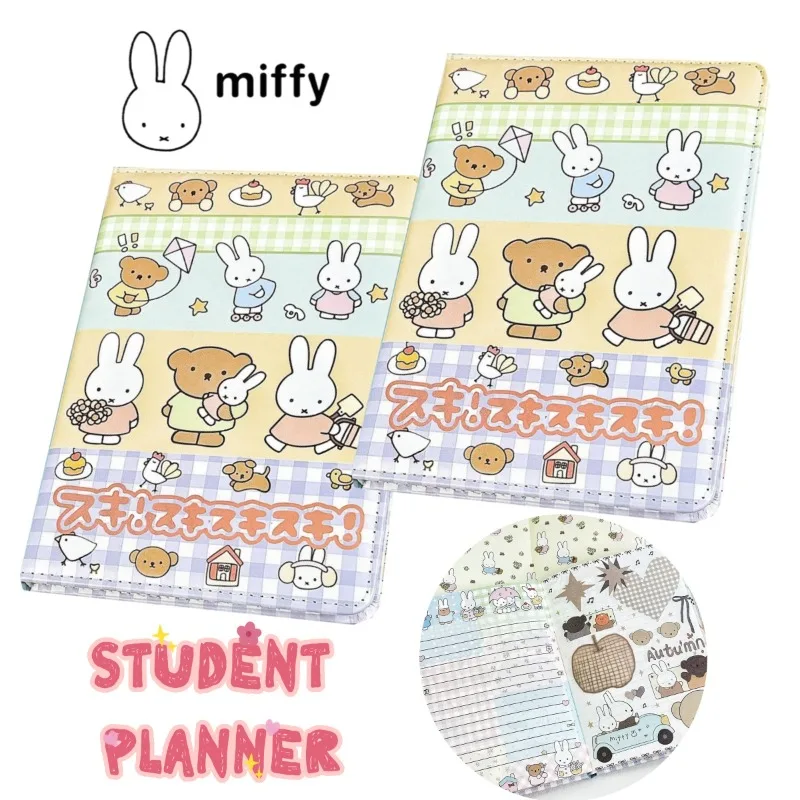 

New Miffy Cartoon Cute Painted PU Notebook Full Color Inner Page High Color Value Student Universal Printed Handbook Notepad