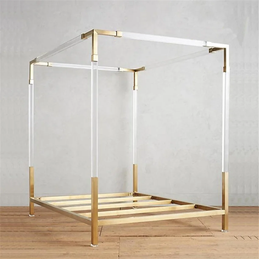 Factory Price Popular Bedroom Furniture Set Luxury King Size Bed Classic Acrylic Bed Frame