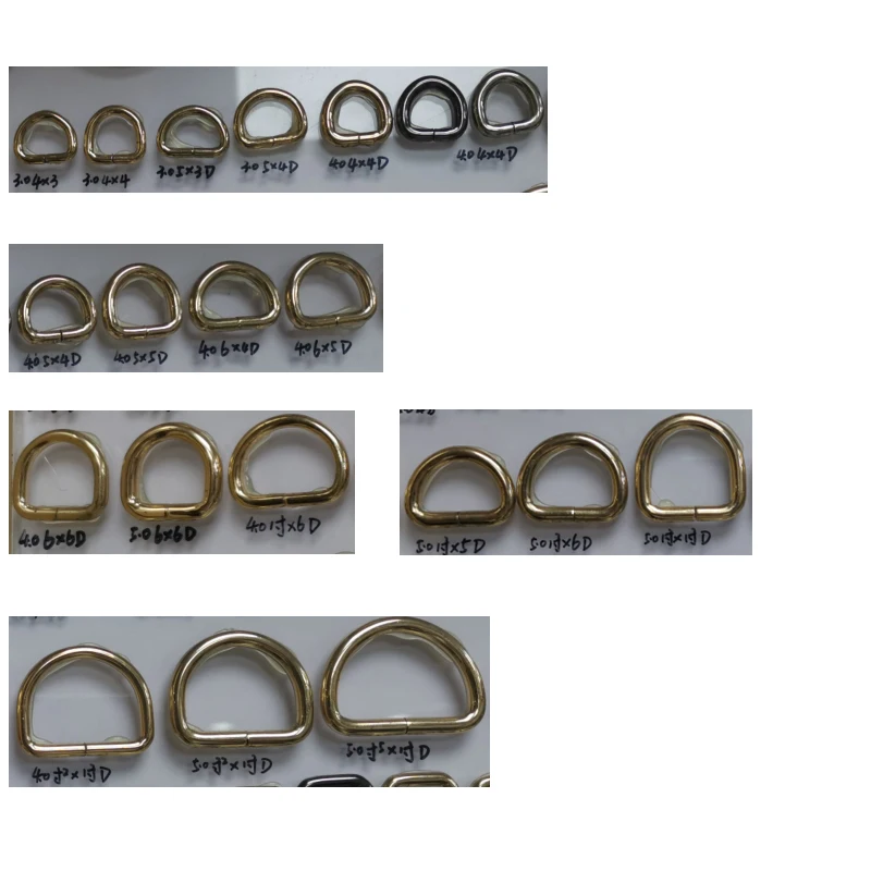 10-50Pcs 5Colors Openable Metal D Ring Buckle Leather Bag Strap Connector Non-Welded Bag Side Clip Diy Bag Accessories Wholesale