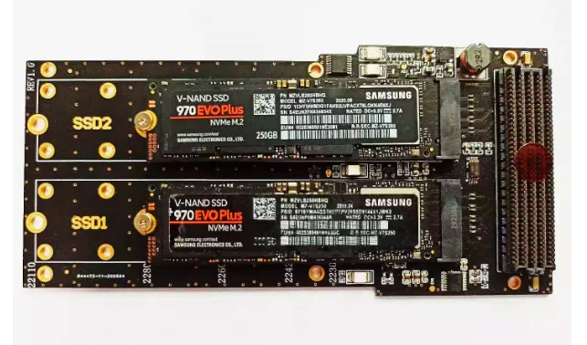 

For FPGA Drive FMC nvme SSD high-speed storage development supports 2 M.2s