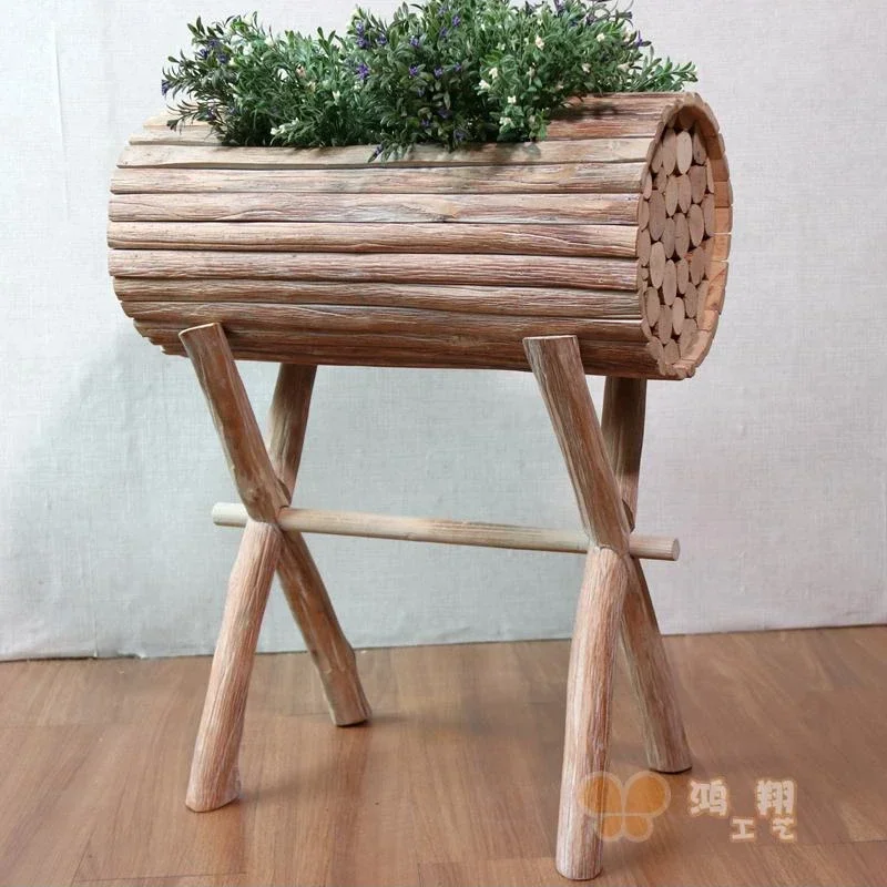 

Flower Stand Solid Wood Decorative Flowers Rack Planter Decoration Shop Decoration Wooden Flower Stand