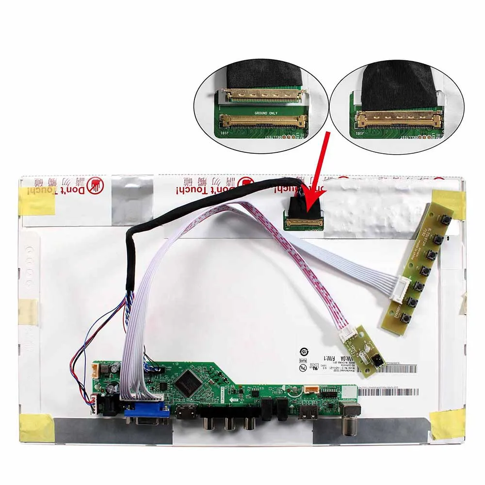 التلفزيون HD-MI VGA AV مجلس ل 15.6 "17.3" 1920x1080 B156HW01 V.0 LP156WF1 N156HGE-L11 LP173WF1 HSD173UHW1 B173HW01 CLAA173UA01A LCD