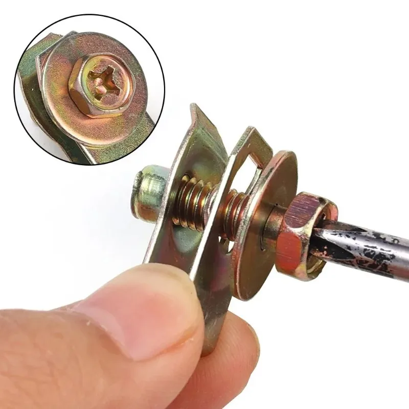60Pcs/ 30Set Screw and U Type Nut Clip Kit Car Body Fender Screw Fastener Clip Automotive Bumper Panel Hood U-Shaped Metal Clip