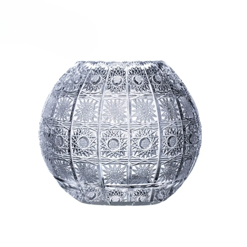 Kristallglasvase 500PK handgefertigte Vase aus Automobilmaterial Wohnzimmer kugelförmiges Ornament