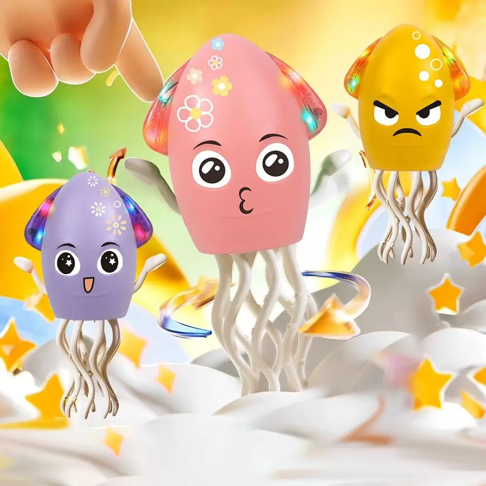 魔法の踊るタコのおもちゃ自動障害物回避 8 爪ねじりパズル電気玩具ダイナミックな音と光