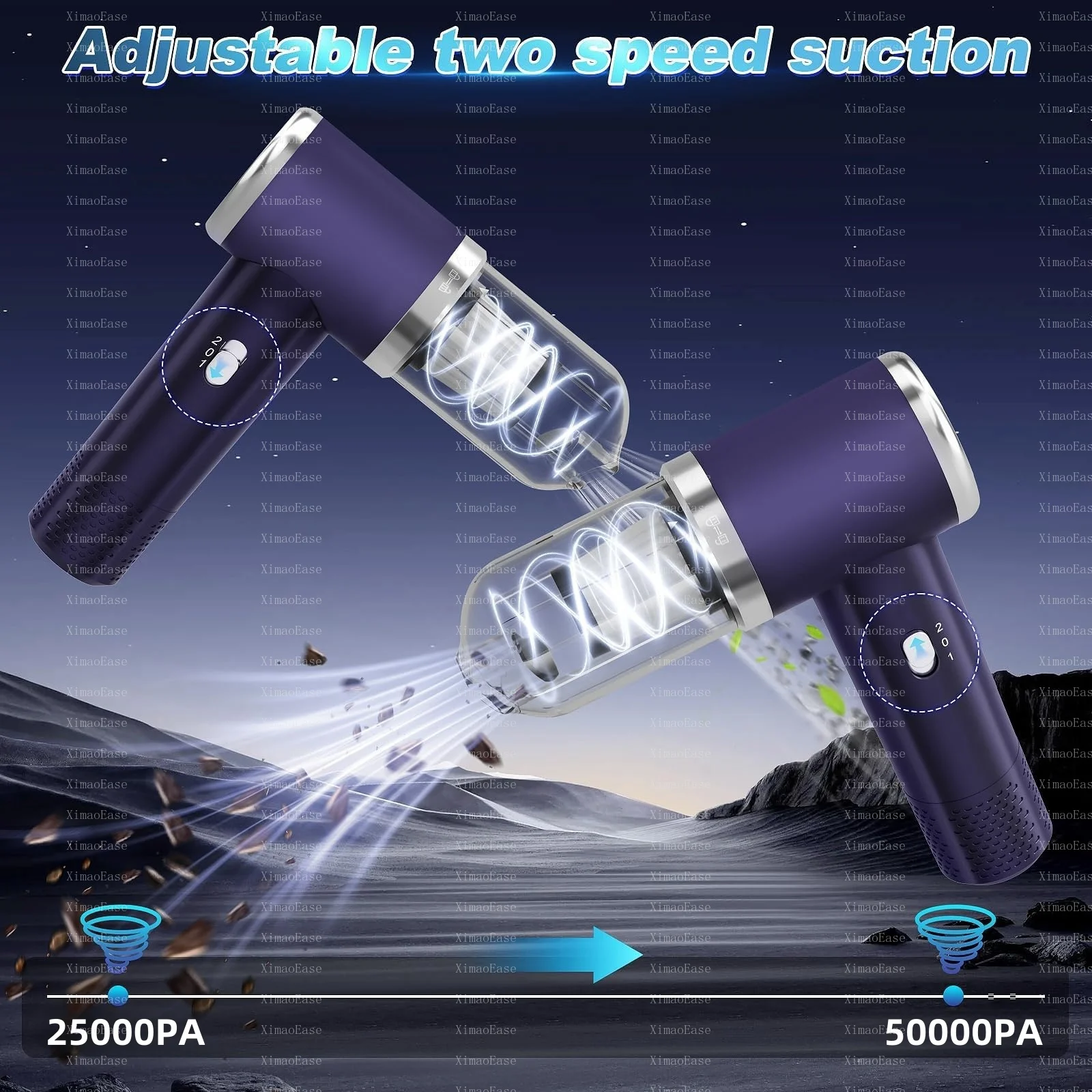 XimaoEase 자동차 진공 청소기, 강력한 청소 기계, 자동차 액세서리, 가정용 무선 청소기 기기, 강력한 흡입 송풍기 
