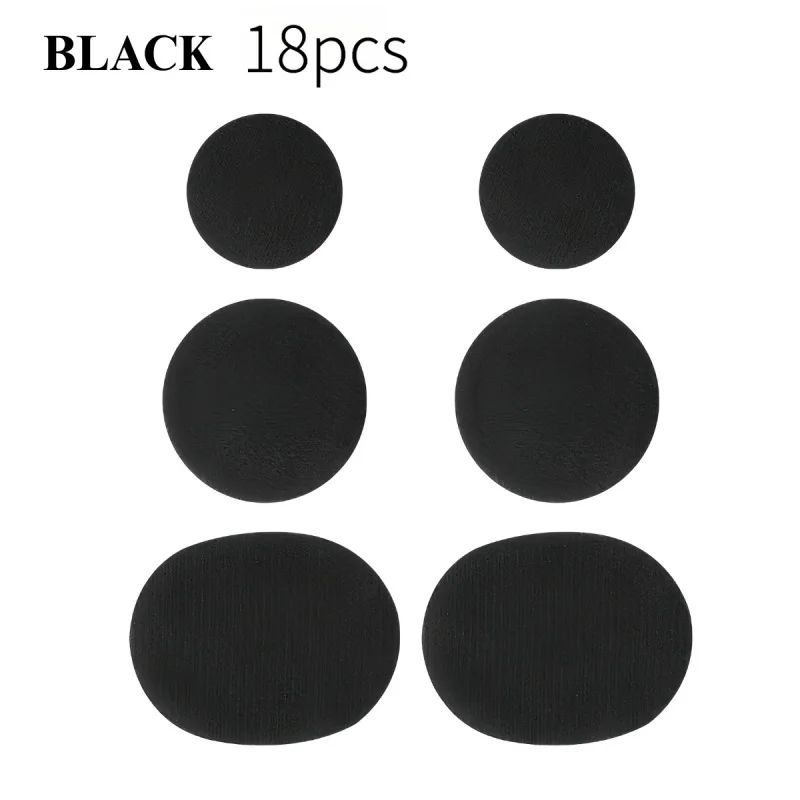 18 parches autoadhesivos impermeables para zapatos, fuerte adherencia para partes superiores de tela y malla, reparación invisible para agujeros.